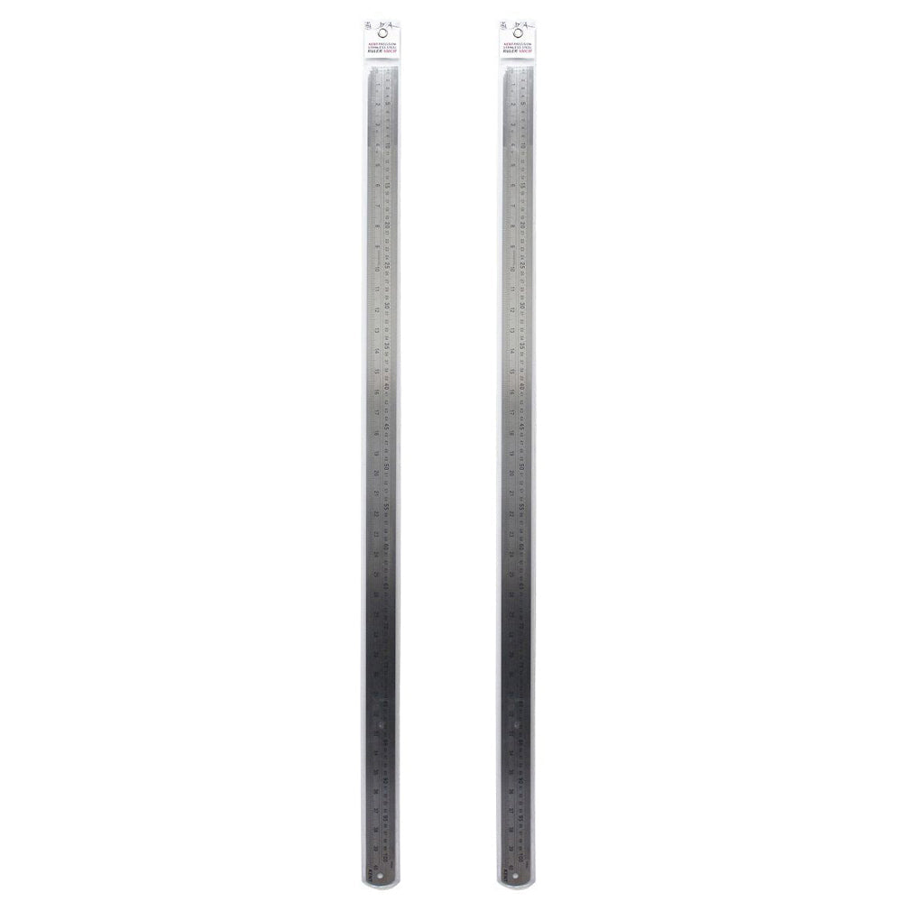 Kent Steel Ruler 1000mm Imp/Met Home/School Technical Drawing/Graphic Design (2 Pack)
