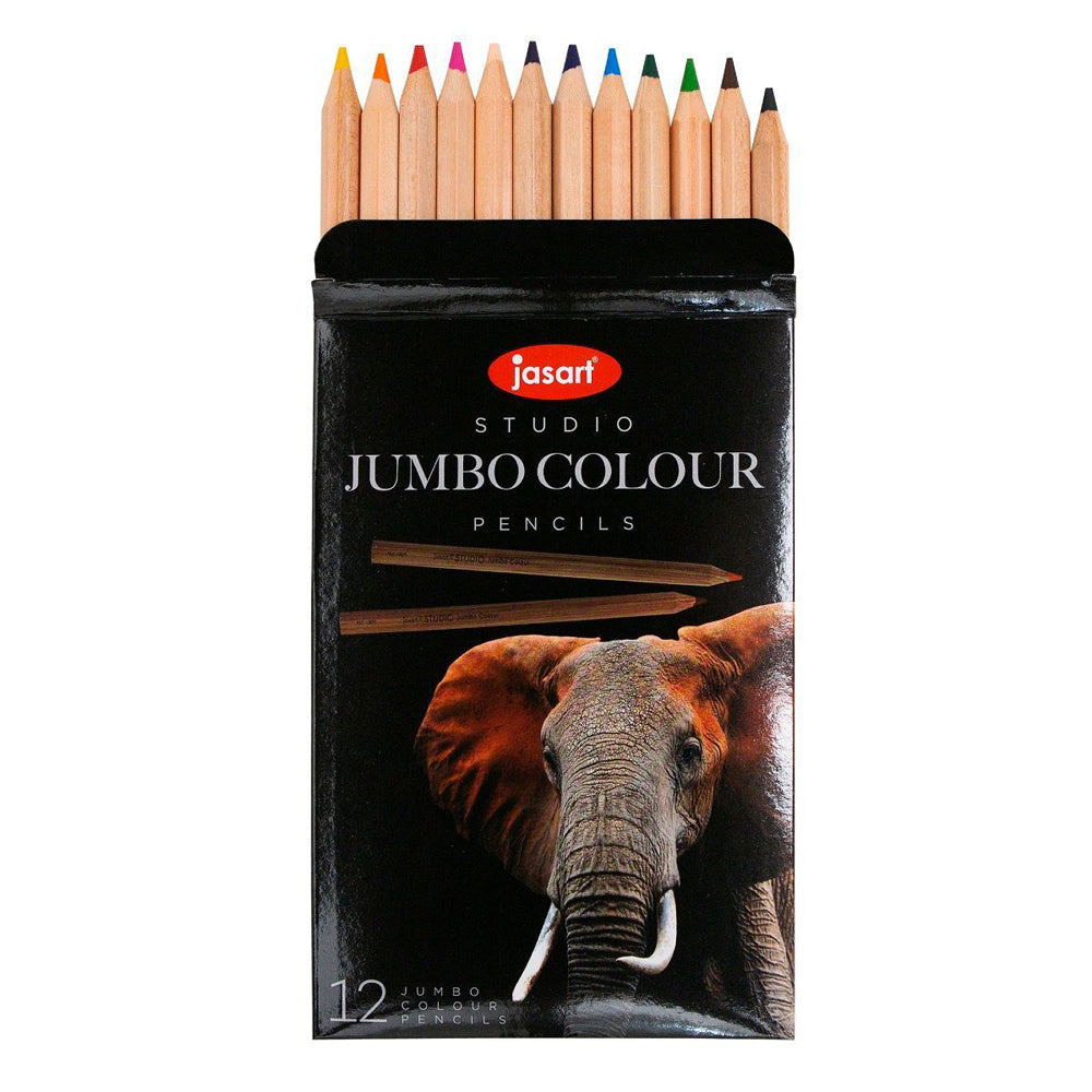 Jasart 12pc Jasart Studio Jumbo Colour Pencil Set 5.0mm Lead Art Drawing/Sketching (3 Pack) — image 2