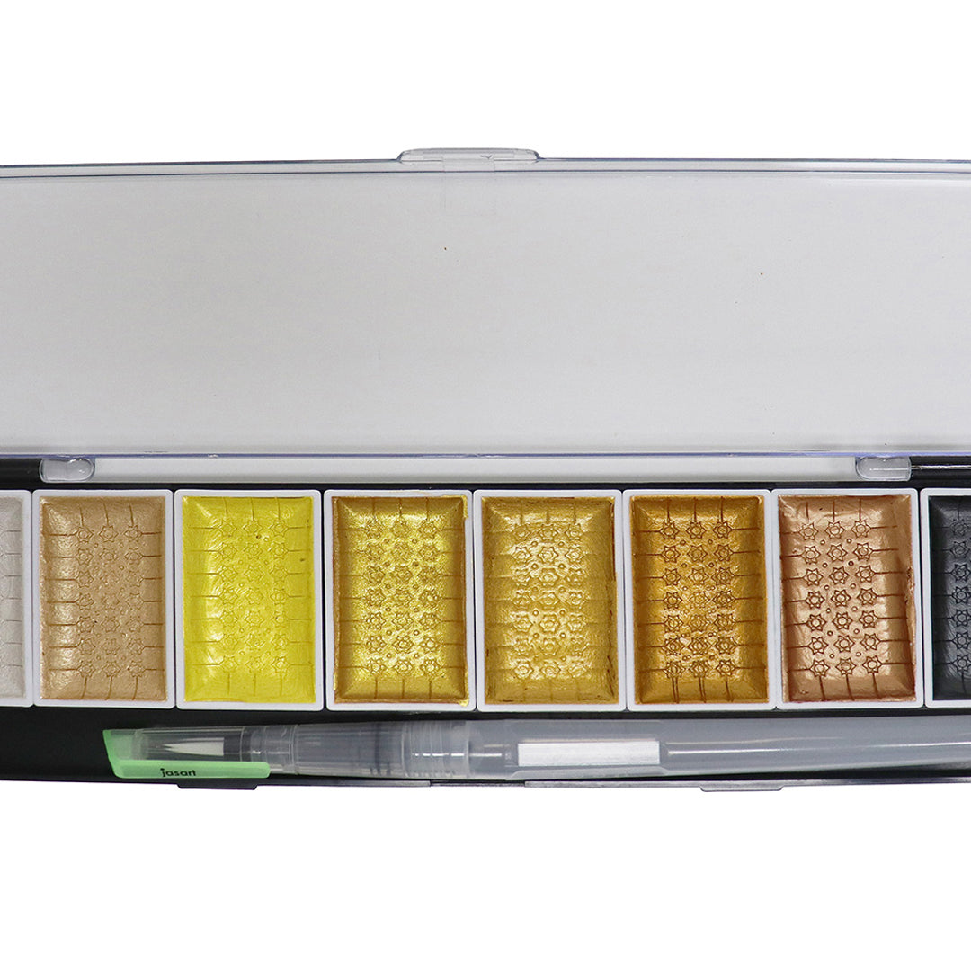 Jasart Voyager Art/Craft 8-Watercolour Painting Set w/ Brush Metallic Ombre