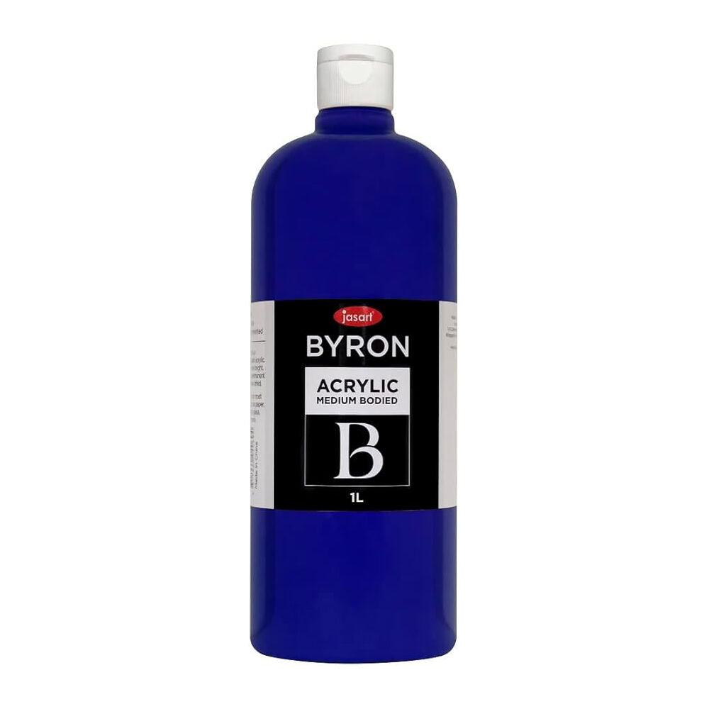 Jasart Byron 1L Acrylic Paint Bottle Medium-Bodied Art/Craft Painting Cool Blue