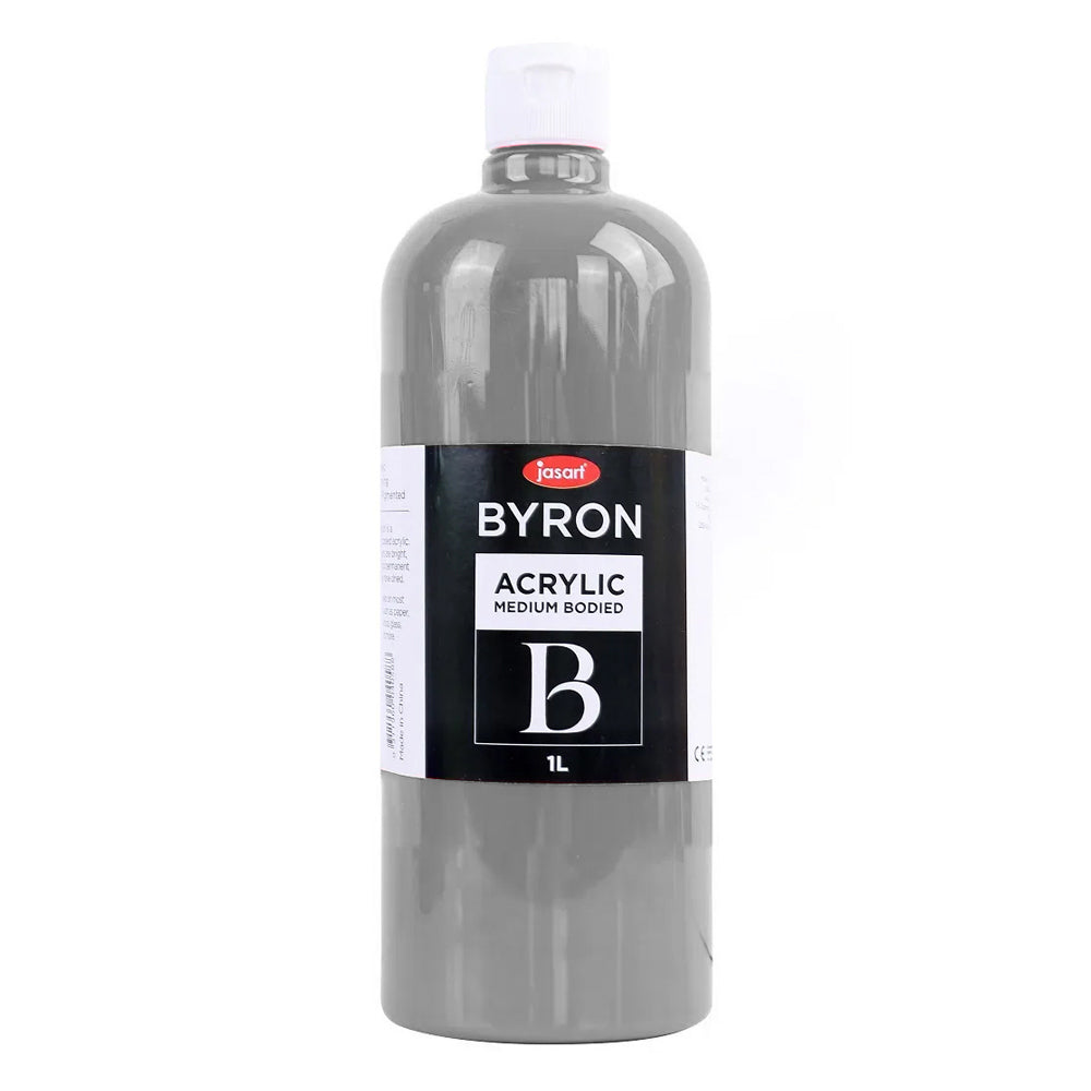 Jasart Byron 1L Acrylic Paint Medium-Bodied Art/Craft Painting Silver (2 Pack) — image 2