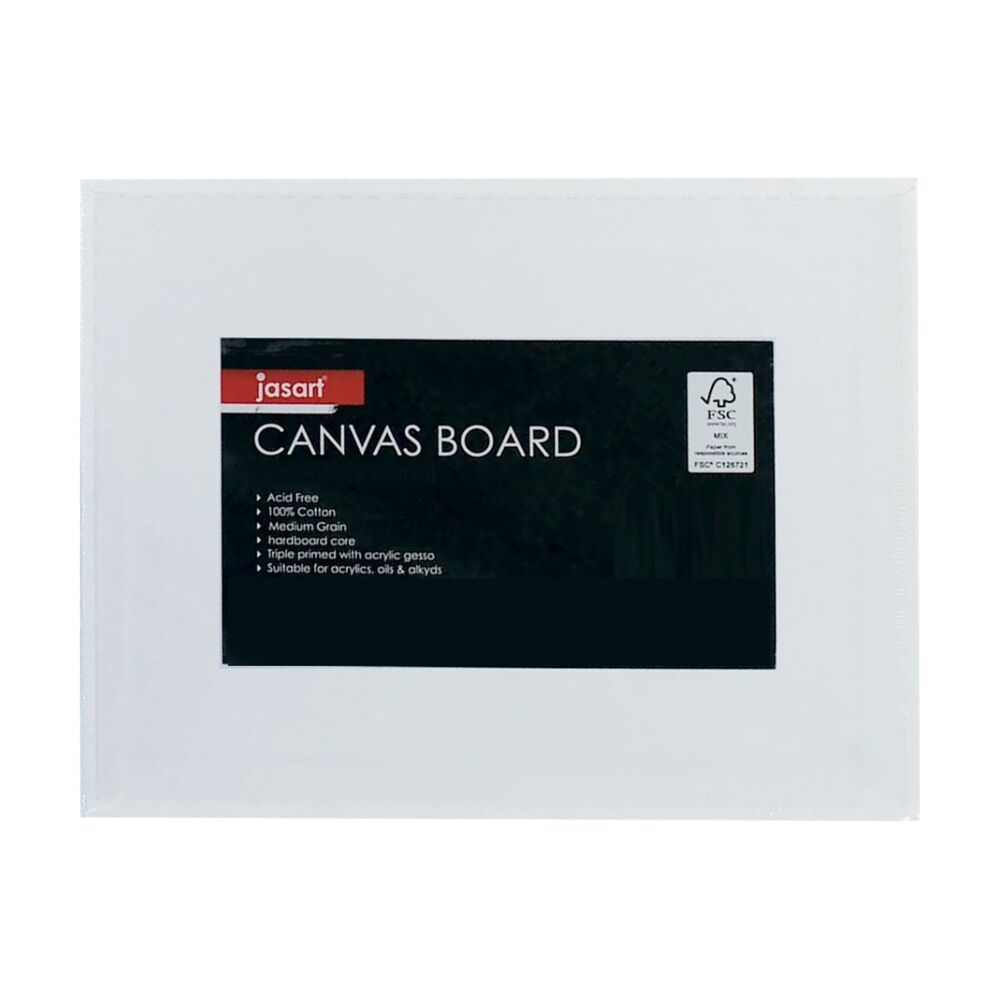 Jasart Studio 5x7" Cotton Canvas Board Panel 380GSM - White (12 Pack) — image 2