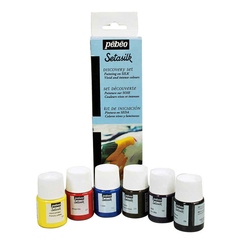 Pebeo Setasilk Silk Clothing Paint 20ml Set Creative Art Painting (6 Pieces)