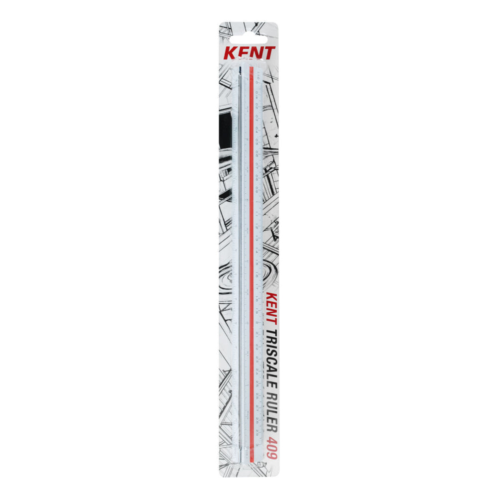 Kent Triangular Hand Scale 409 1:25,5,10,20,50,100 Technical Drawing/Design