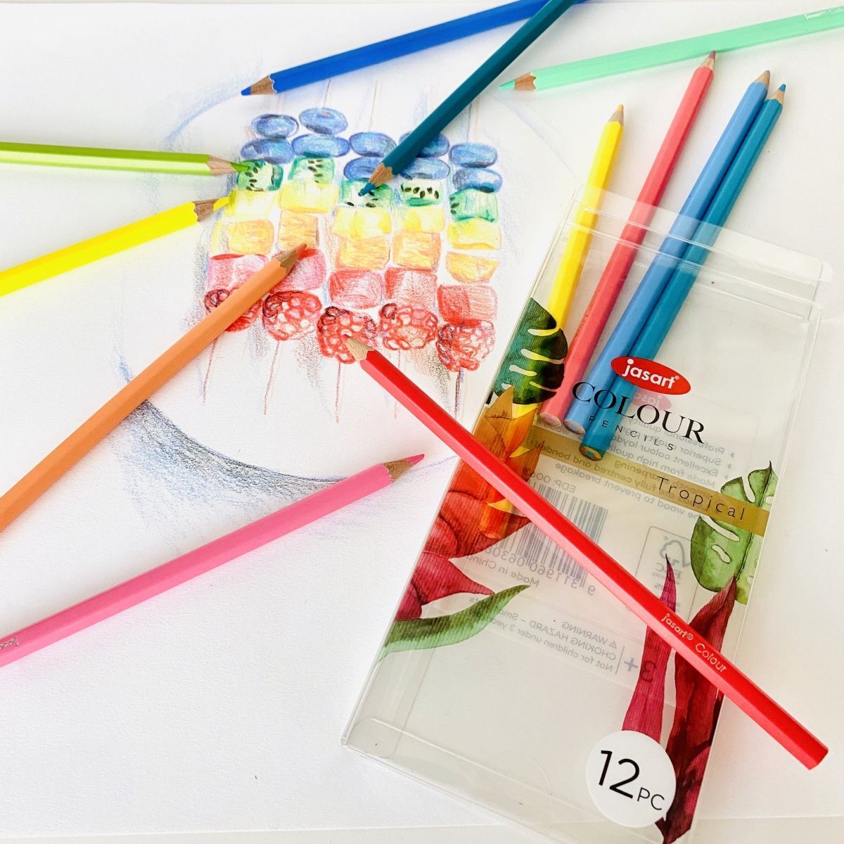 Jasart 24pc Jasart Studio School Artist Art/Craft Colour Pencil Set Non-Toxic Pastel (3 Pack) — image 2