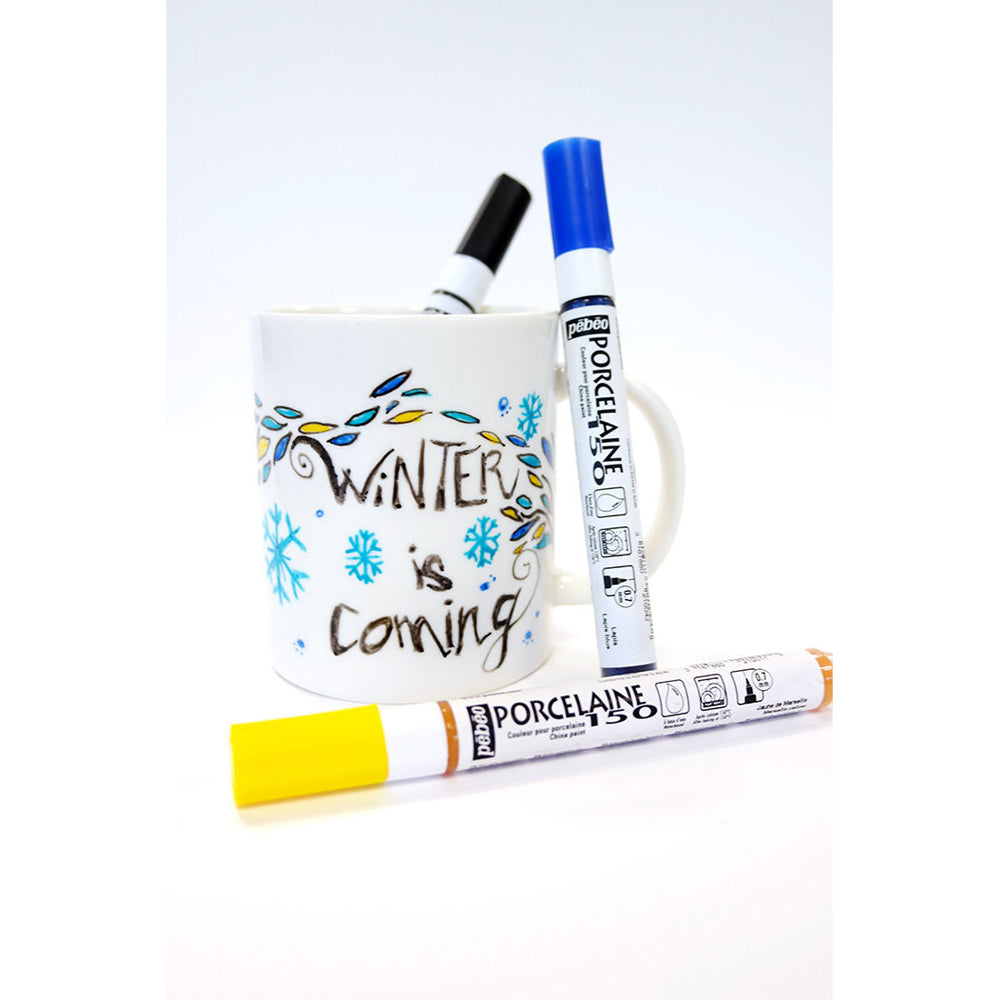 Pebeo Porcelaine Paint Markers 150 0.7mm Nib Creative Art Painting (9 Pieces) — image 3