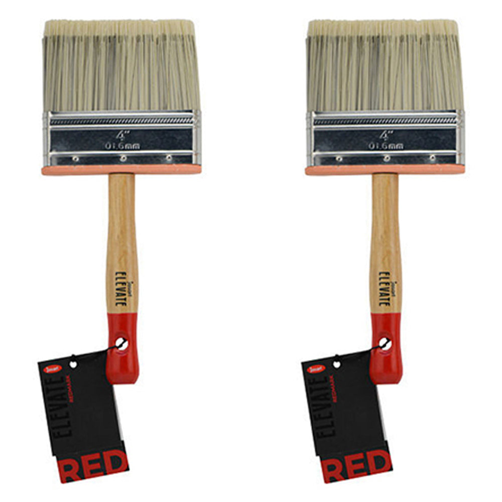 Jasart 2PK Elevate Synthetic Flat Giant Brush Paint Brushes Set 4 Inch 100mm