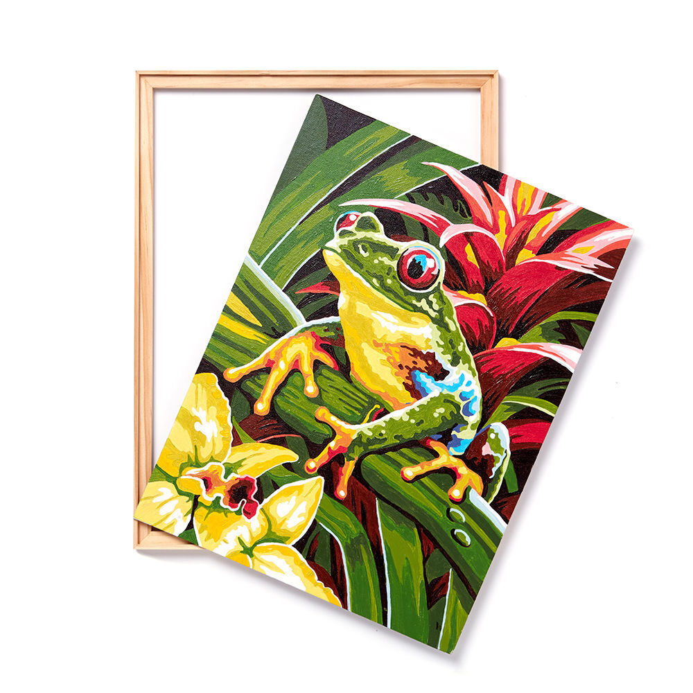 Jasart Thin Edge Artwork 8x10" Wood Floater Canvas Painting Frame Square Natural — image 2