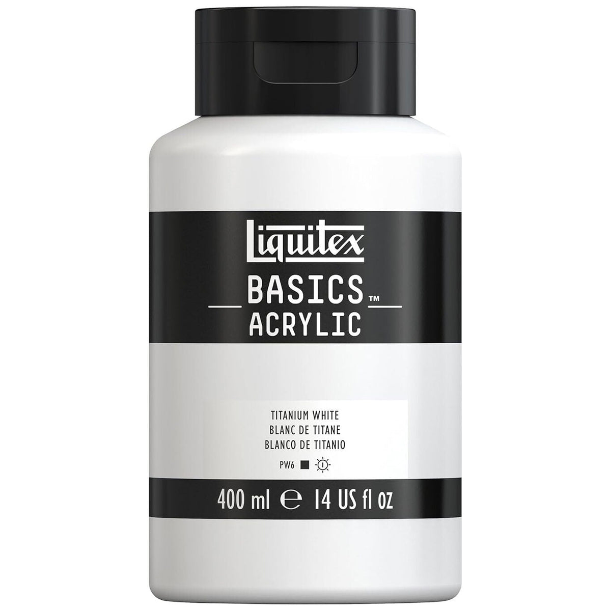 Liquitex Basics Acrylic 400ml Titan Wht Paint Home Arts And Crafts Painting