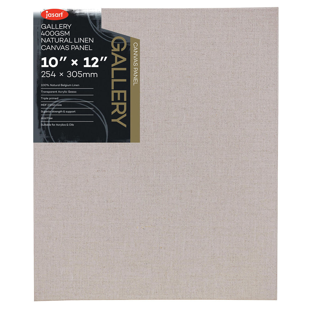 Jasart Gallery 10x12" Natural Linen Painting Canvas Stretched Board Panel 400GSM