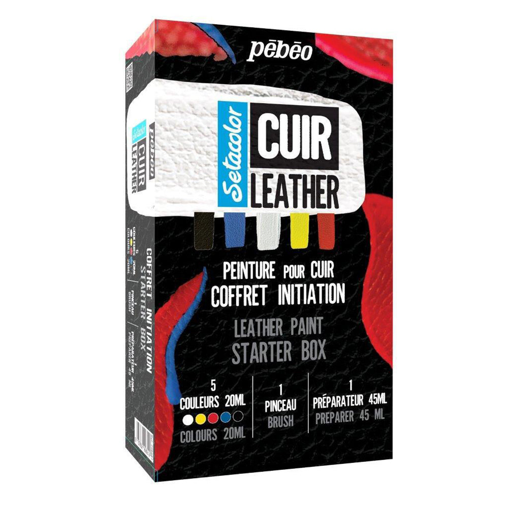 Pebeo Setacolor Leather Material Paint Starter Kit Creative Art Painting