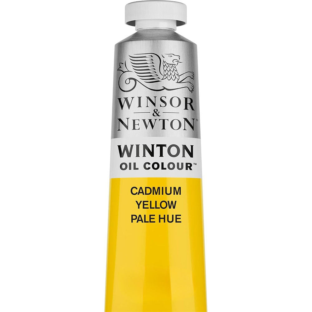Winsor and Newton 200ml Winton Oil Colour Paint Art Cadmium Yellow Pale Hue (2 Pack)