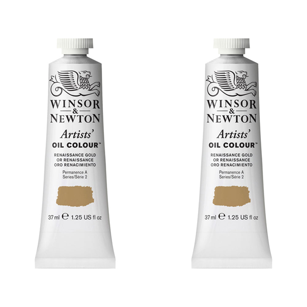 Winsor & Newton Artists Oil Colour 37ml Art Paint Tube Renaissance Gold S2 (2 Pack)
