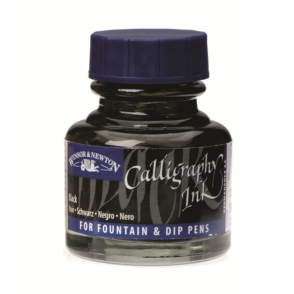 Winsor & Newton 30ml Calligraphy Ink Bottle Art Painting/Writing Matt Black