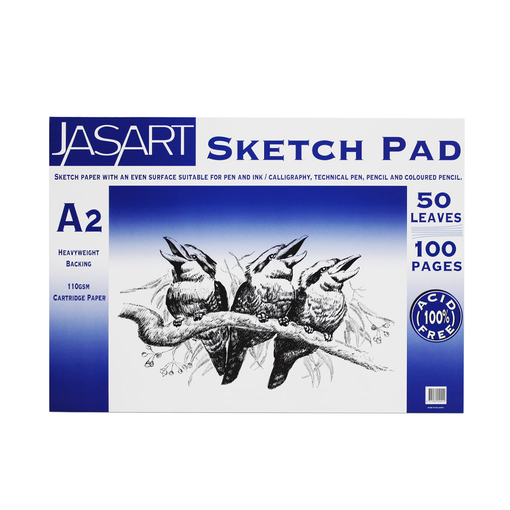 Jasart Sketch Pad 100-Pages Drawing/Painting Cartridge Paper — A2