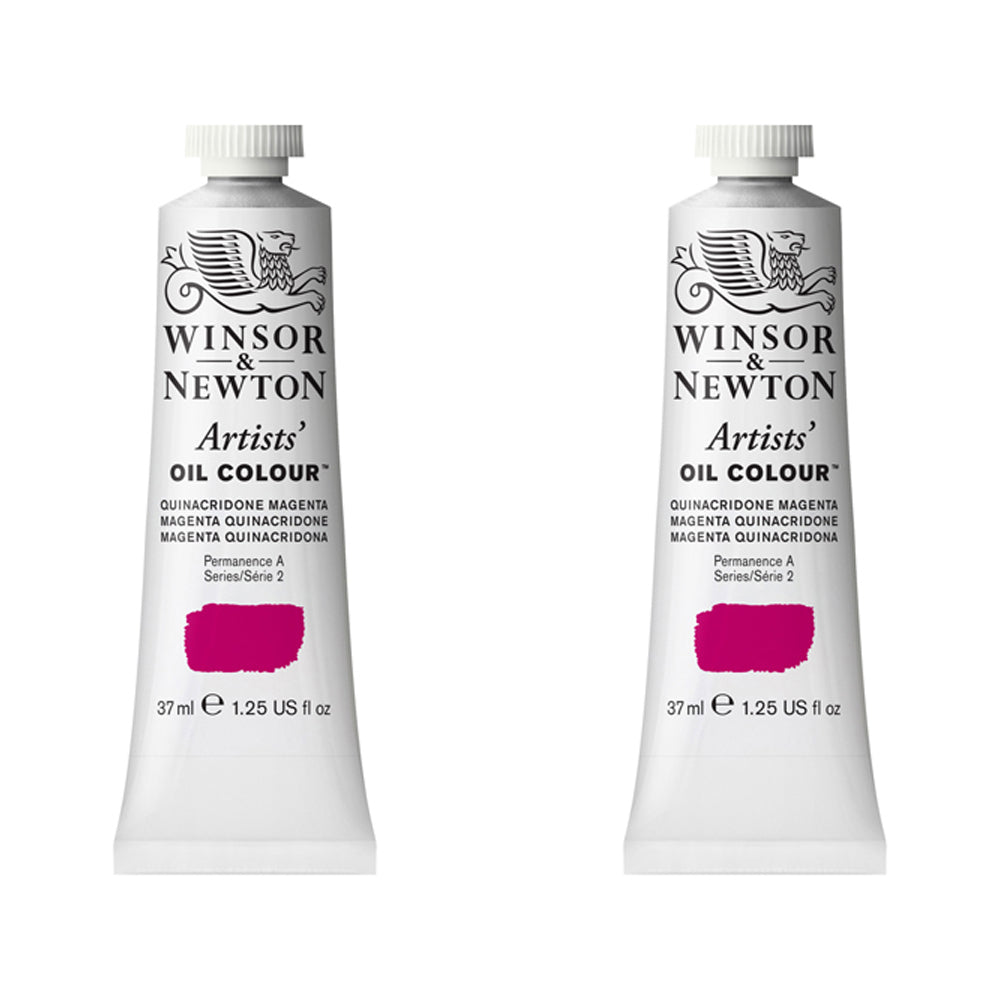 Winsor & Newton Artists Oil Colour 37ml Paint Quinacridone Magenta Series 2 (2 Pack)