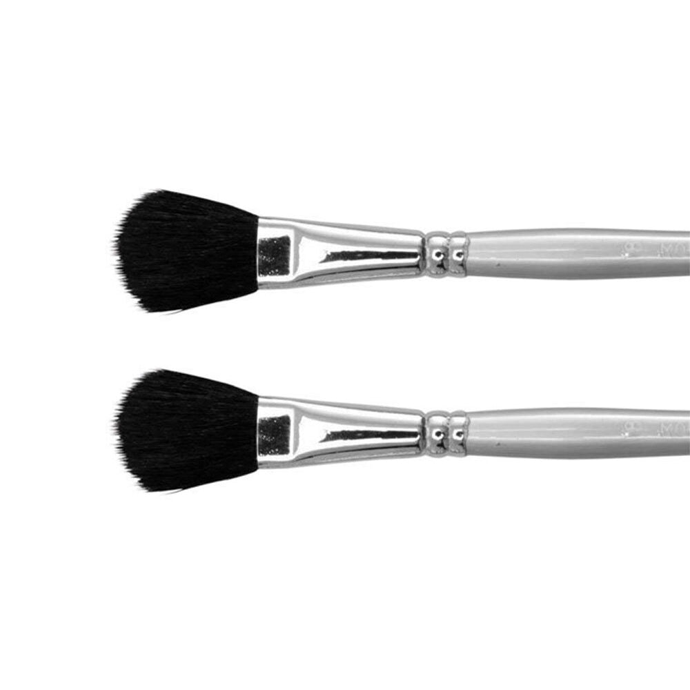 Jasart Hangsell Goat Hair Mop Brush Size 6 - Black (2 Pack)