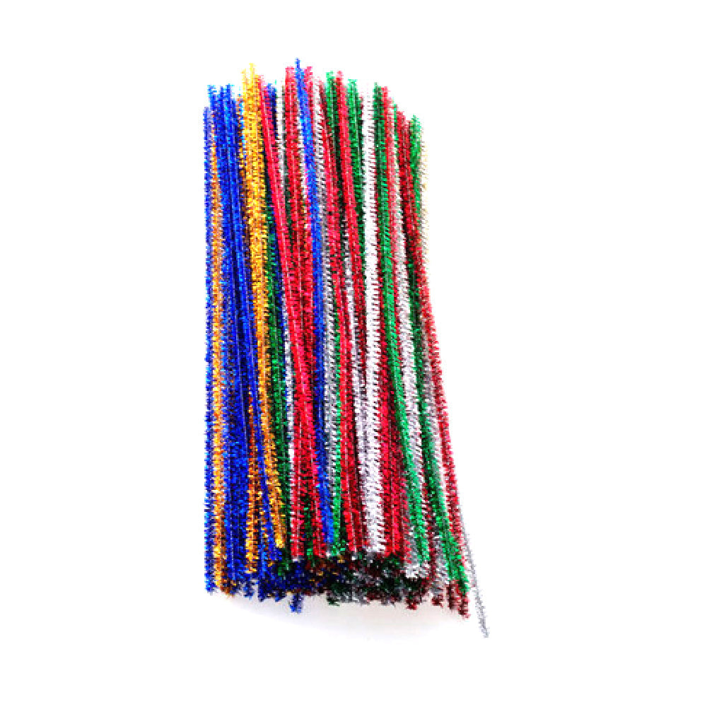 Jasart Pipe Cleaners Flexible Fuzzy Wire Kids Art/Craft 0.6x30cm Tinsel (150 Pieces)