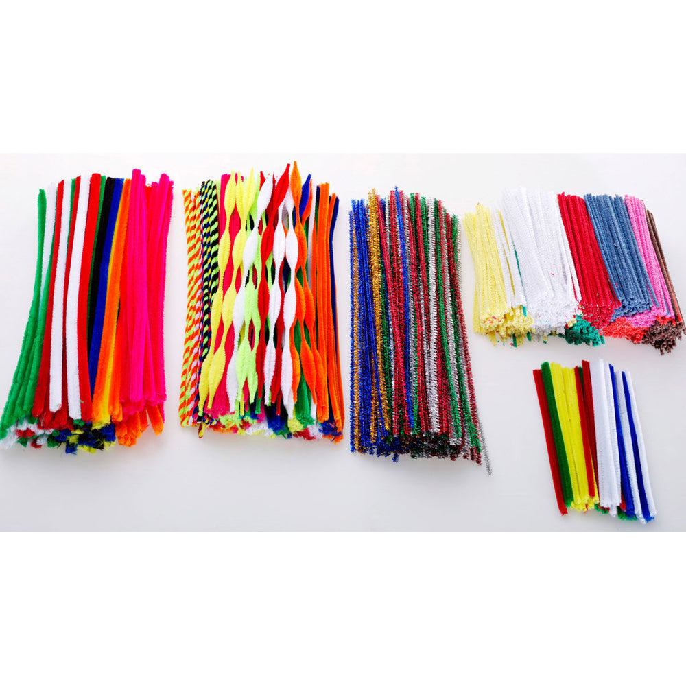Jasart 150pc Jasart Pipe Cleaners Flexible Fuzzy Wire Kids Art/Craft 0.6x30cm Tinsel (4 Pack) — image 2