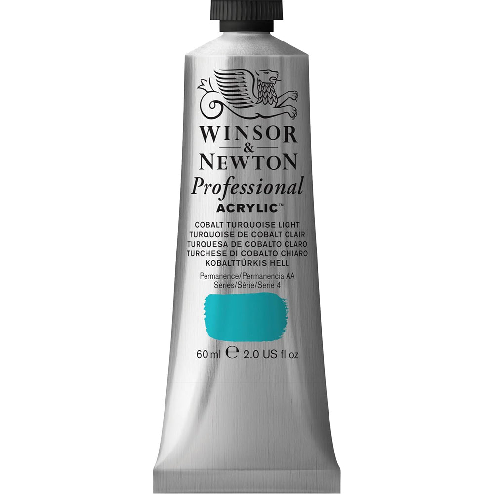 Winsor and Newton 60ml Professional Acrylic Colour Cobalt Turquoise Light S4 (2 Pack) — image 2