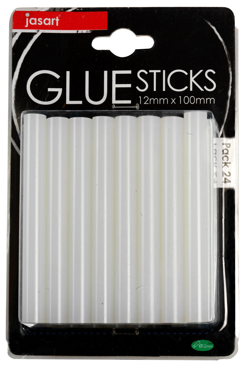 Jasart 24pc Jasart 7mm Glue Sticks Adhesive for 15W Glue Gun Craft/DIY Project Clear (2 Pack) — image 2