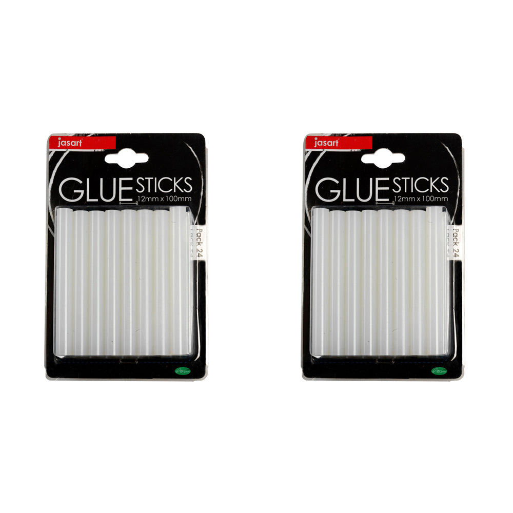 Jasart 24pc Jasart 7mm Glue Sticks Adhesive for 15W Glue Gun Craft/DIY Project Clear (2 Pack)