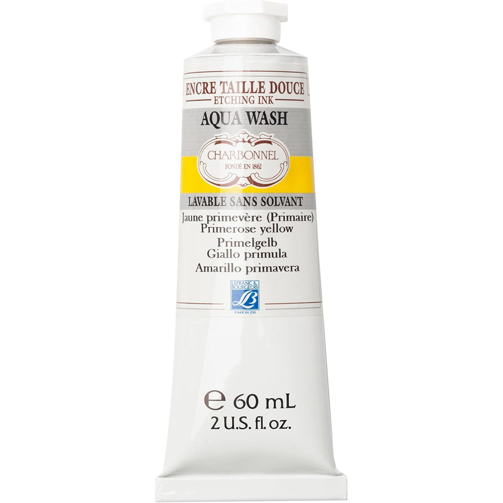 Charbonnel Aqua Wash 60ml Etching Ink Paint Tube High Pigment S3 Primrose Yellow