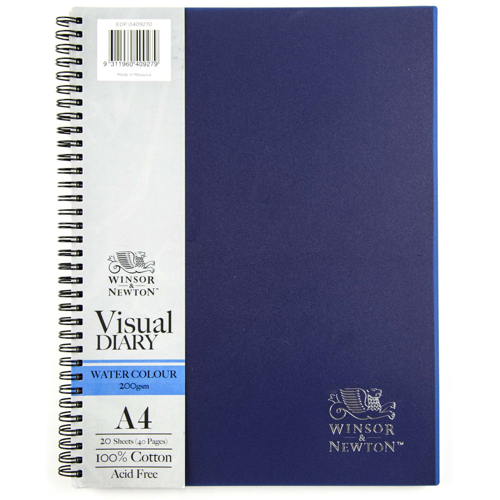 Winsor and Newton Double Wire Water Colour Visual Diary 20 Sheets A4 200gsm (2 Pack) — image 2