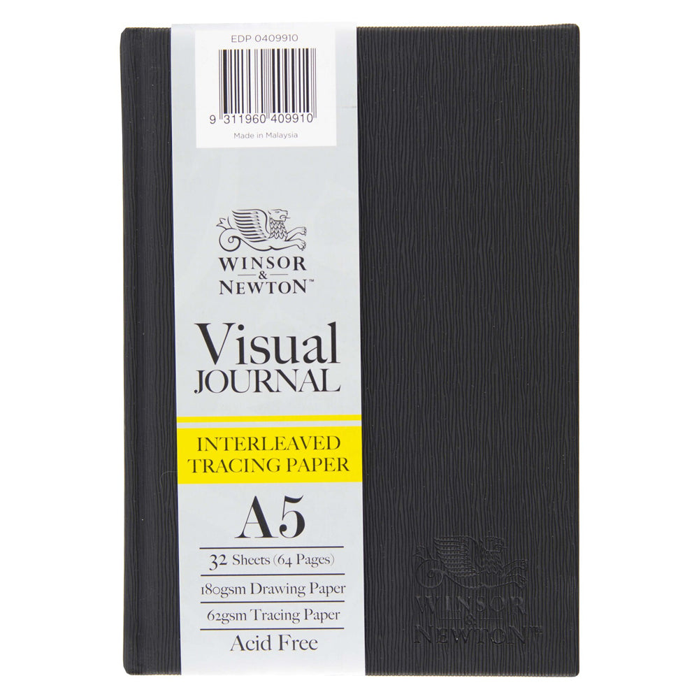Winsor and Newton Hardbound Interleaved Tracing Paper Visual Journal A5 64-Pages