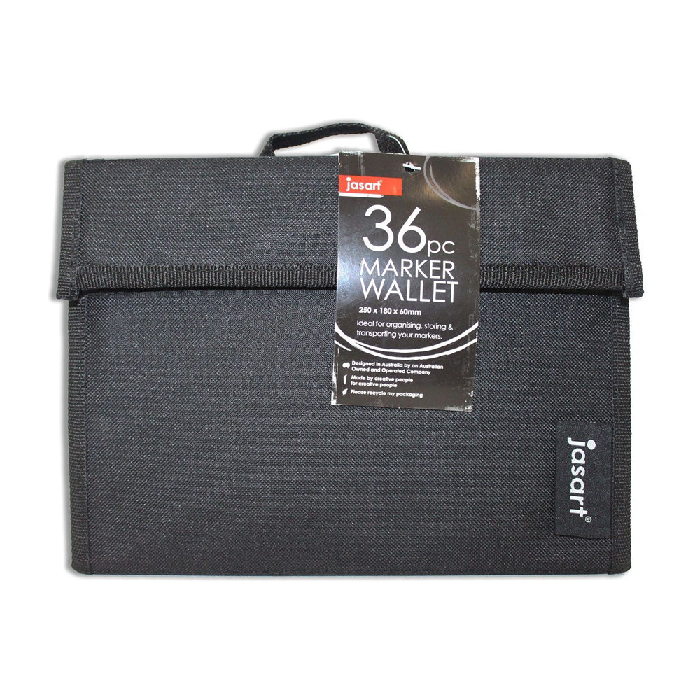 Jasart 36-Marker Wallet Organiser Holder Storage School Stationery 25x18cm BK (2 Pack) — image 2