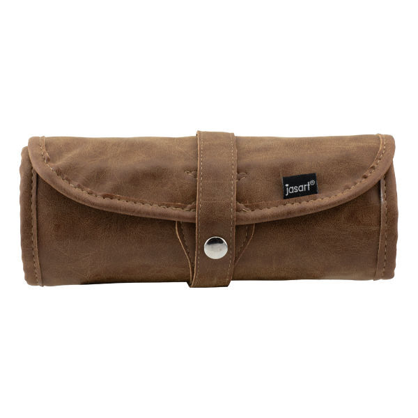 Jasart 48-Pencil Wrap Storage Organiser Writing Stationery Holder 24x8cm Brown — image 3