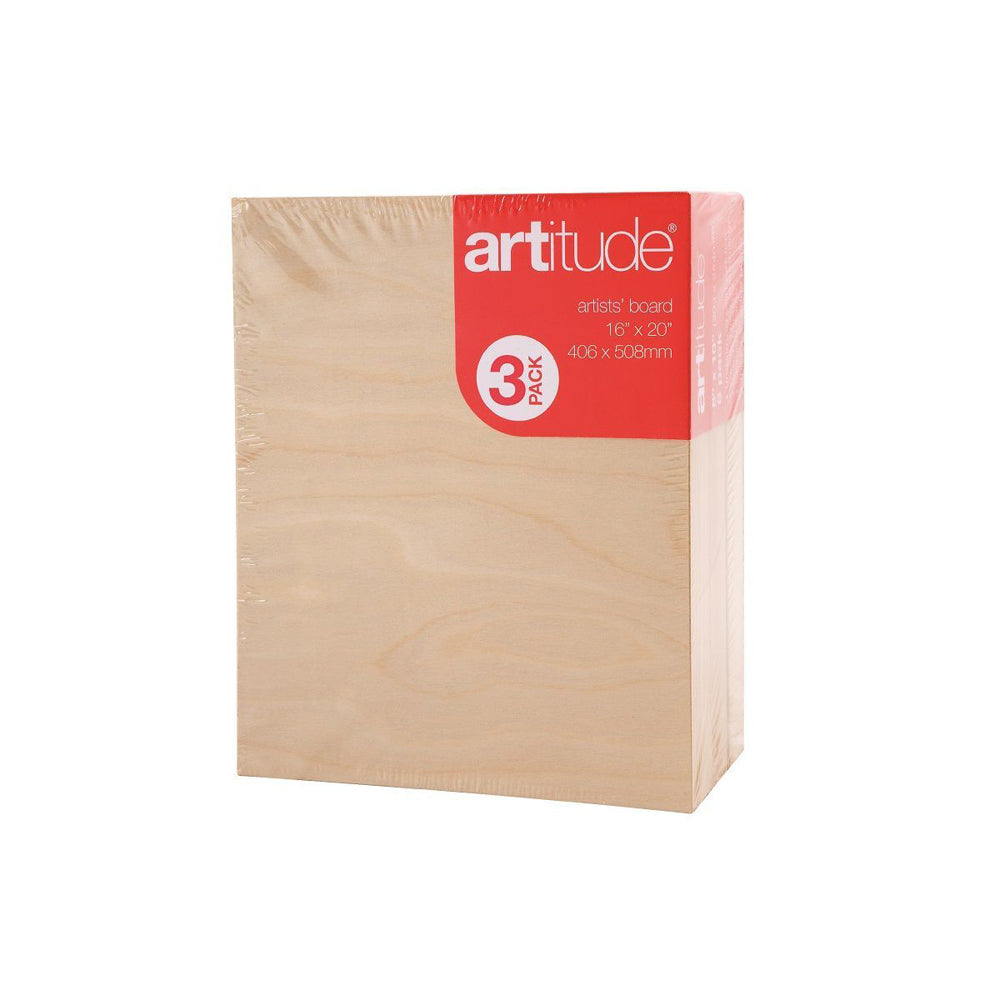 Artitude Canvas Panel Board Thin 16x20" Painting/Drawing Artist Accessory (3 Pieces)
