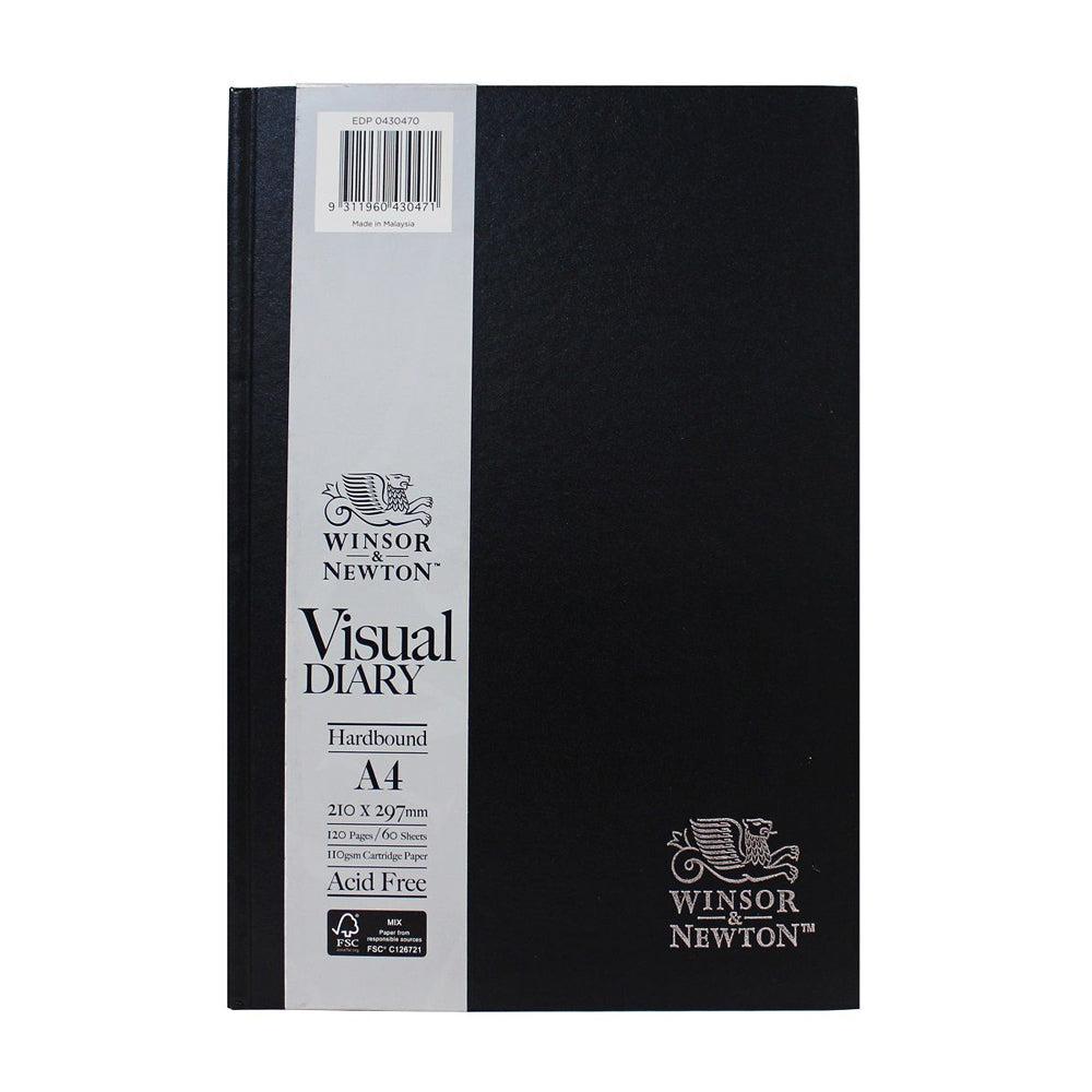 Winsor and Newton Hard Bound Visual Diaries 60 Sheets 110gsm A4 FSC MIX Credit