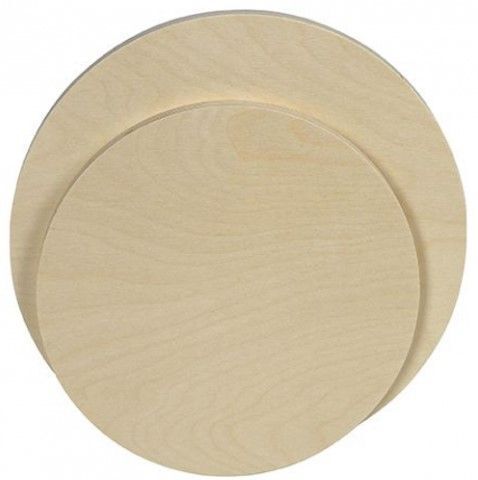 Jasart Round Wood Top Panel Mounted 30cm Drawing/Painting Medium Board NTRL (2 Pack) — image 3