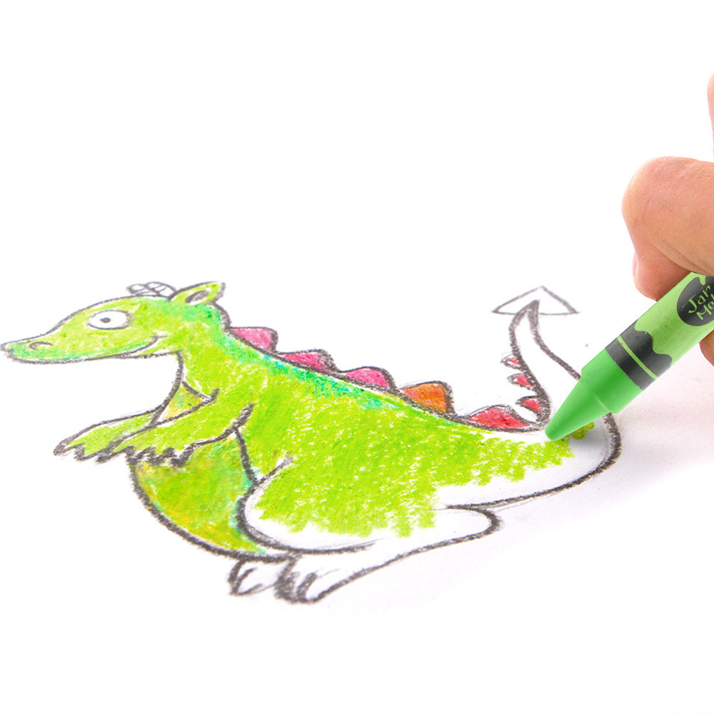 Jarmelo 12pc Kids/Children Colouring/Art Washable Crayons Sticks Bulk Set 2+ (8 Pack) — image 5