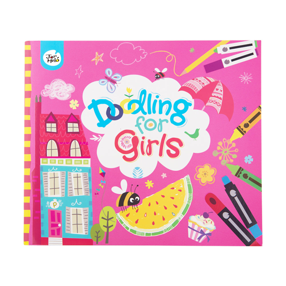 Jarmelo Doodling Book For Girls Kids Fun Drawing/Colouring Craft Activity 3+