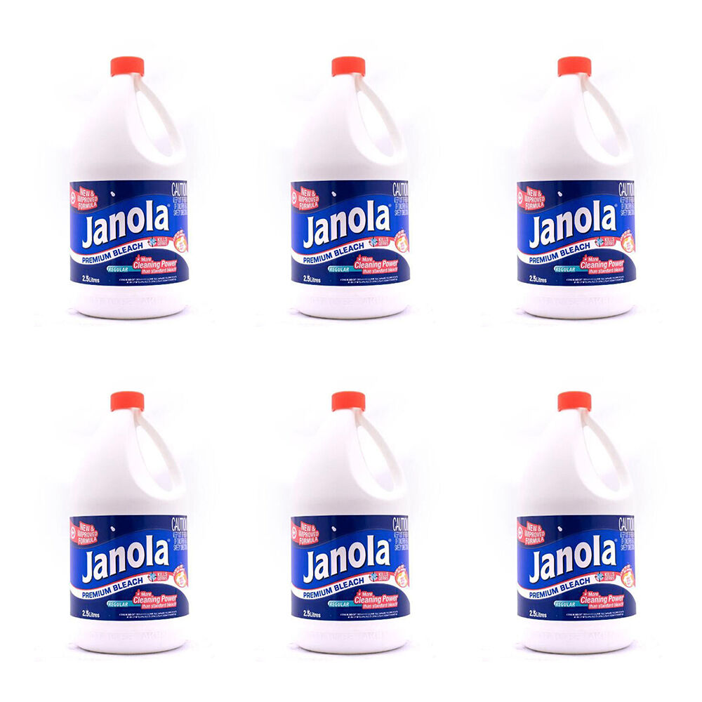 Janola Premium Liquid Germ Killing Bleach Surface Disinfectant 2.5L Regular (6 Pack)