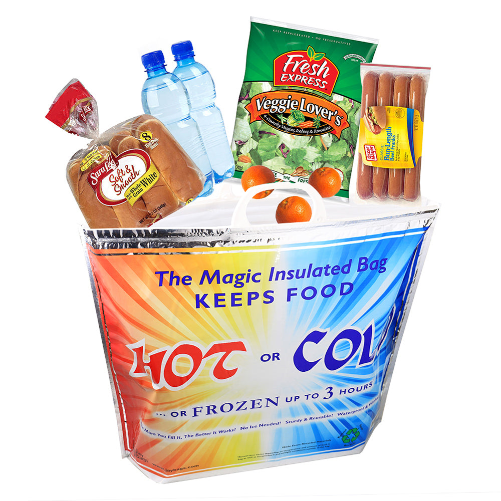 Jay Bags Hot & Cold Magic Insulated Food Bag/Pouch w/ Handle Reusable Large (5 Pack) — image 3