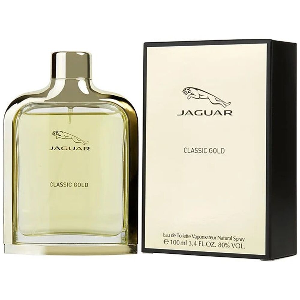 Jaguar 100mL Classic Gold Mens Fragrance EDT Eau De Toilette Spray Bottle