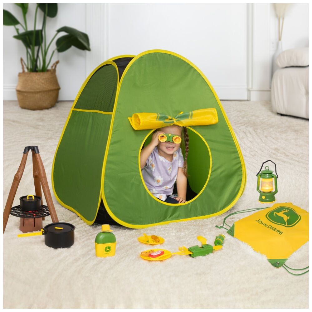 John Deere 18Pc Pop-Up Camping Set w/Interactive Fire Pit & Accessories 5y+ (18 Pieces) — image 3