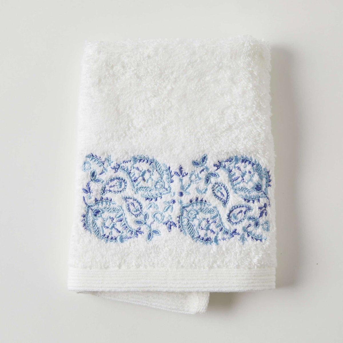 Pilbeam Living Paisley 32x32cm Cotton Face Washer Absorbent Towel Cloth White (3 Pack) — image 2