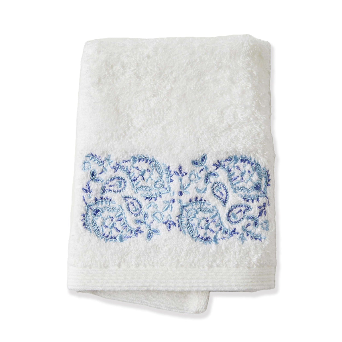 Pilbeam Living Paisley 32x32cm Cotton Face Washer Absorbent Towel Cloth White