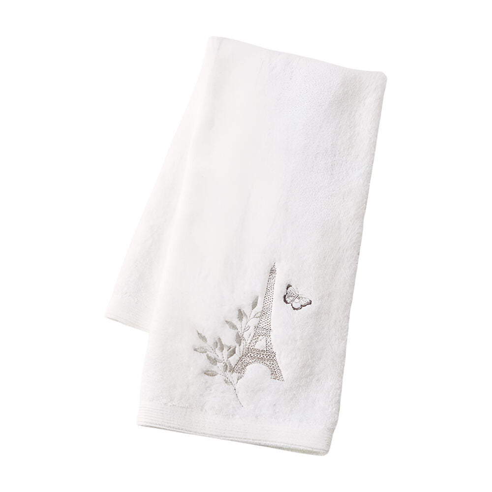 Pilbeam Living Amour Hand Towel Absorbent Embroider 100% Cotton White 65cm (3 Pack) — image 2