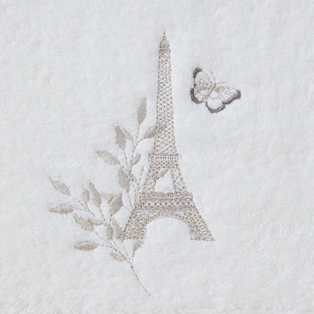 Pilbeam Living Amour Hand Towel Absorbent Embroider 100% Cotton White 65cm (3 Pack) — image 4