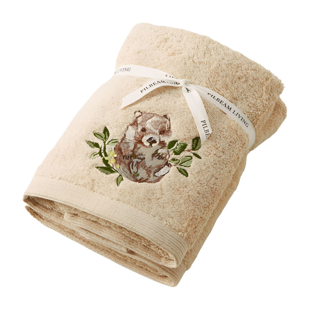 Pilbeam Living 2pc Pilbeam Living Wombat Hand Towel Set 100% Cotton Absorbent Latte (2 Pack) — image 2
