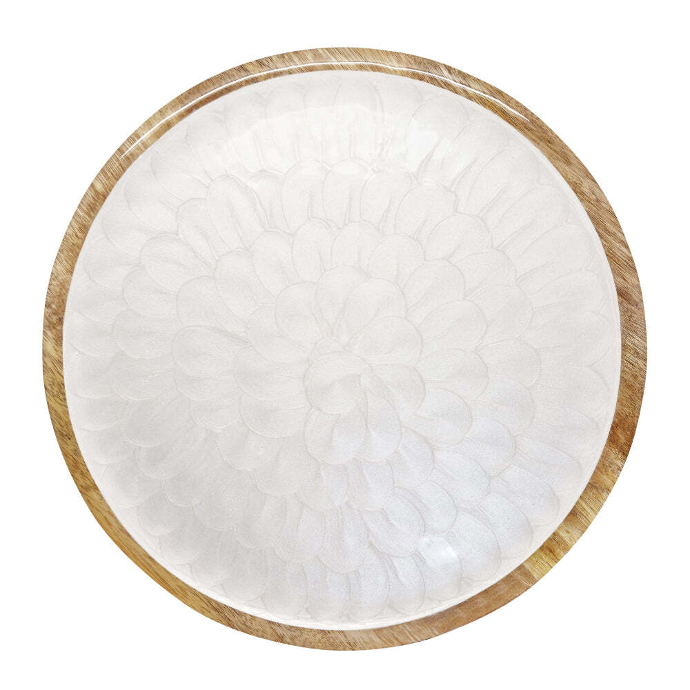 J. Elliot J.Elliot Como 29cm Footed Serving Plate Party Tableware Food Dish Round Pearl