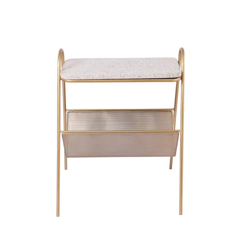 J. Elliot J.Elliot Corbyn 61x45cm Magazine Rack/Holder Home Furniture Bookshelf Stand Gold