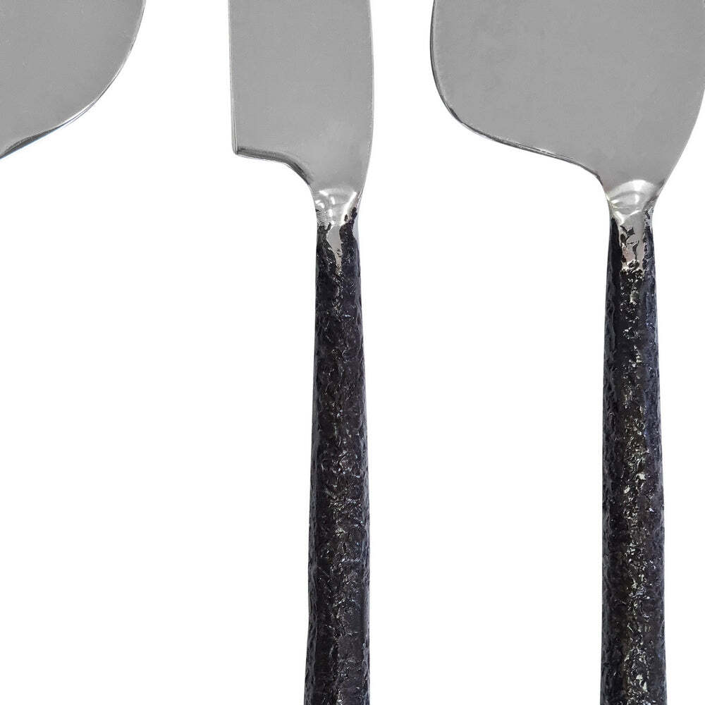 J. Elliot J.Elliot Nina Stainless Steel Spreader Cheese Knife Cutlery Set Silver/Black (3 Pieces) — image 2