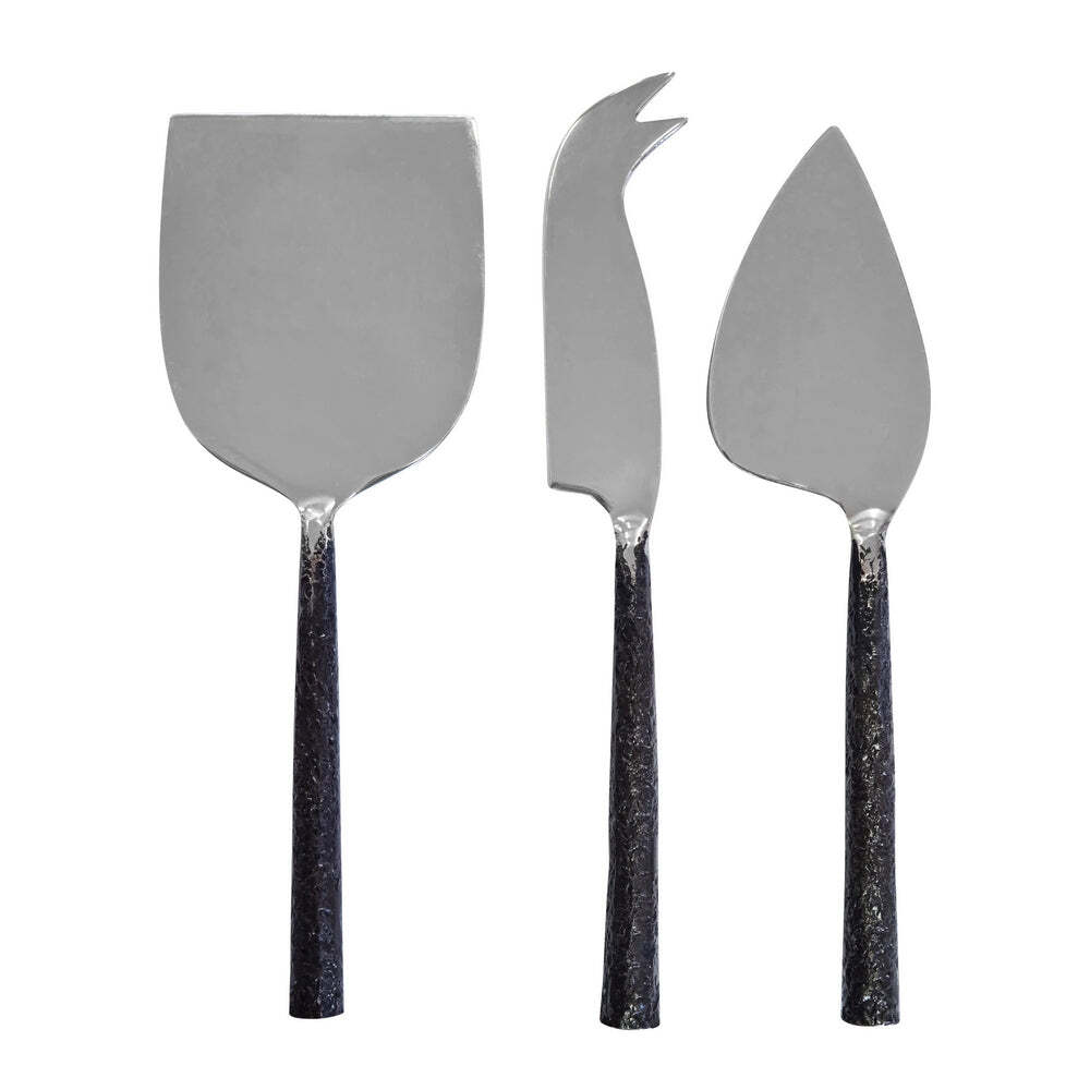 J. Elliot J.Elliot Nina Stainless Steel Spreader Cheese Knife Cutlery Set Silver/Black (3 Pieces)