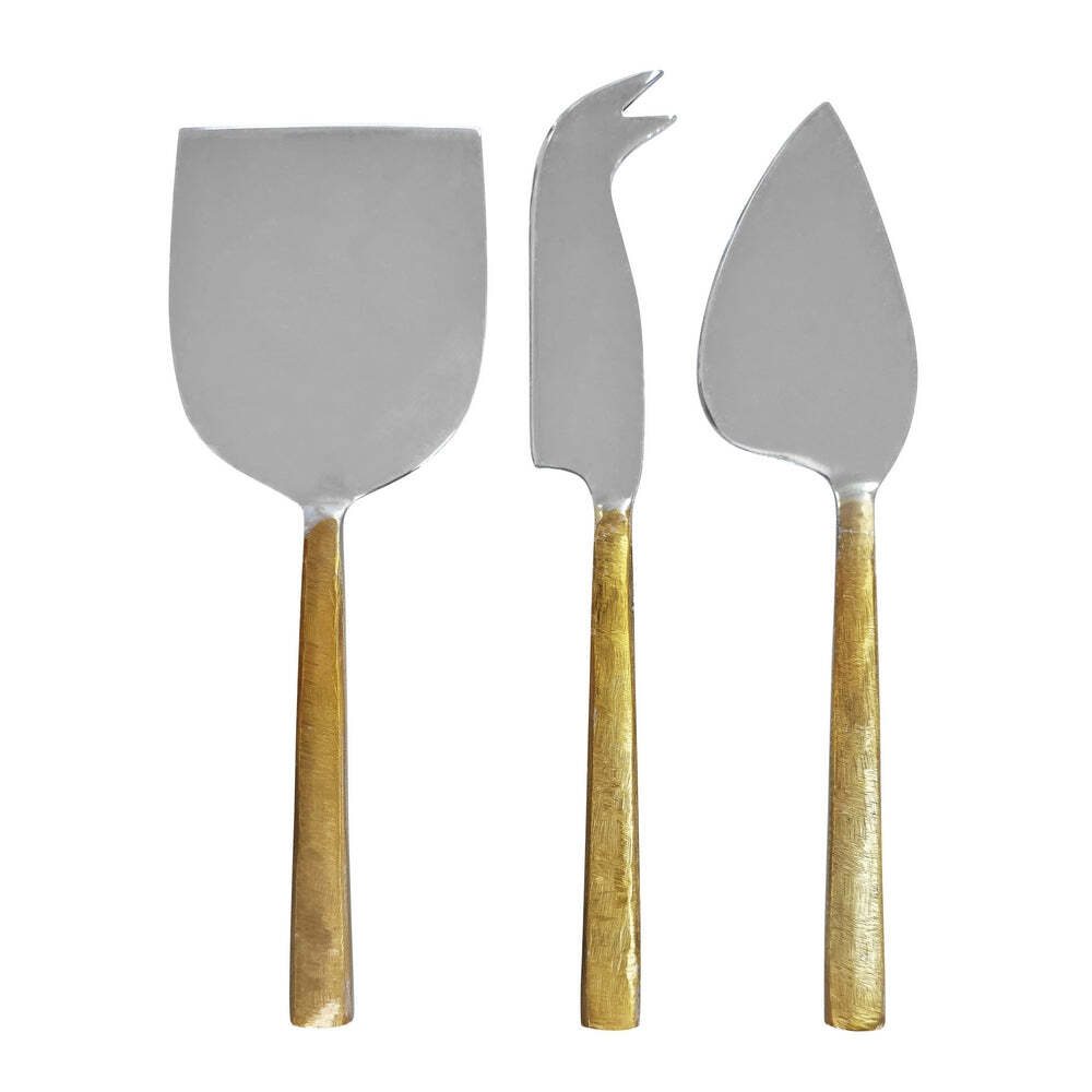 J. Elliot J.Elliot Milan Stainless Steel Spreader Cheese Knife Cutlery Set Silver/Gold (3 Pieces)